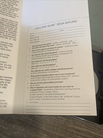 College Slam Basketball (Sega Saturn) - w/ Manual & Regis. Tested - Authentic