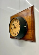 Japan Antique Seiko Matte Black Vintage Quartz Marine Wall Clock Nautical Ship
