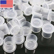Tattoo Ink Caps, 300Pcs Plastic Disposable Microblading Tattoo Pigment Self Stan