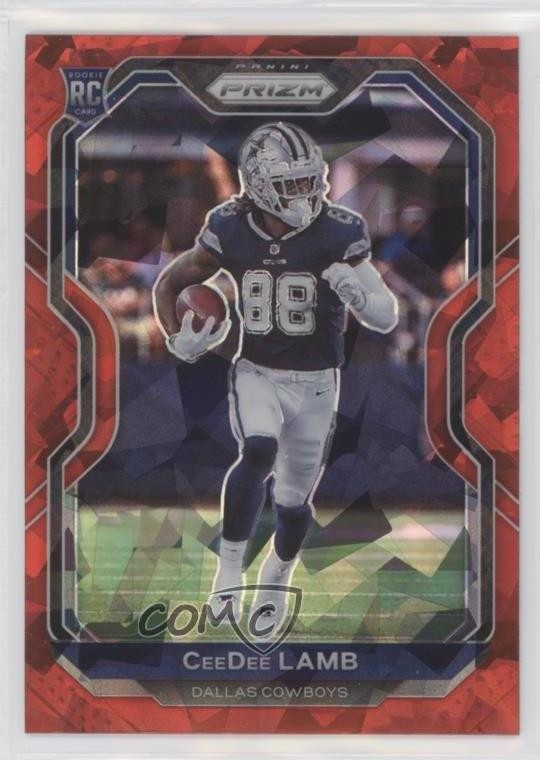 2020 Panini Prizm Rookie Red Ice Prizm CeeDee Lamb #334 Rookie RC 04g8