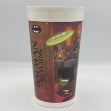 Vintage McDonald's DC Batman Returns 1992 Batmobile Coca Cola Plastic Cup