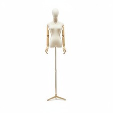 Female Torso Articulated Wooden Arms for Dynamic Clothing Poses