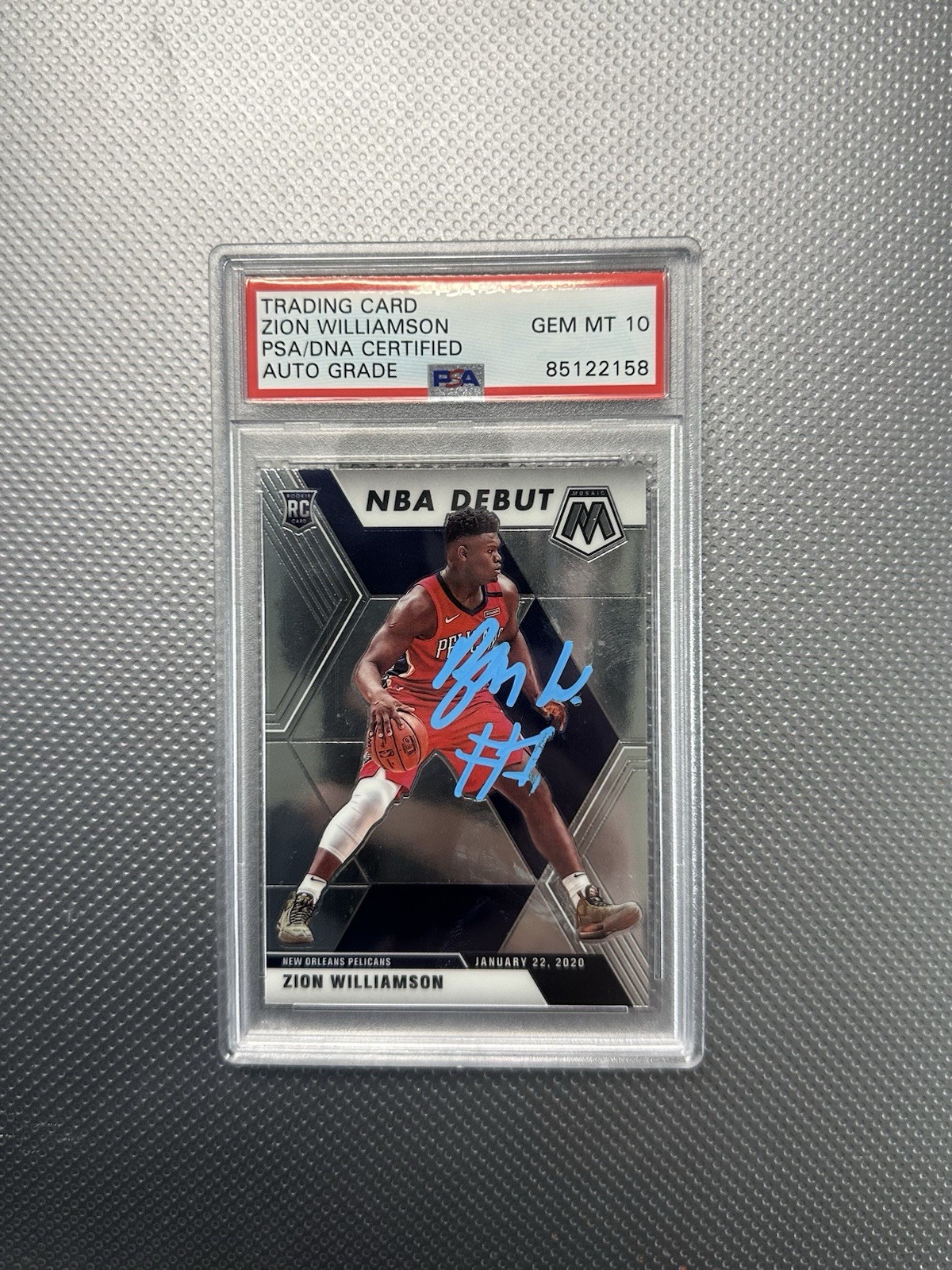2019 Panini Prizm Zion Williamson Signed #269 RC Rookie Auto PSA 10 BLUE PAINT