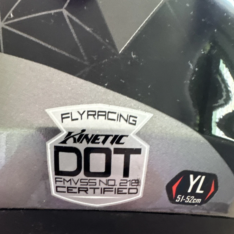 Casco de moto de cross Fly Racing juvenil grande Foto 3 de 4