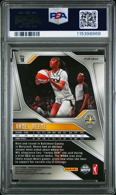2024 PANINI PRIZM WNBA ANGEL REESE #10 SILVER PRIZM PSA 6 view 2
