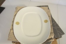 6 x Teller oval 27 x 22 cm Rosenthal Porzellan EPOQUE Nature Metal NEU OVP