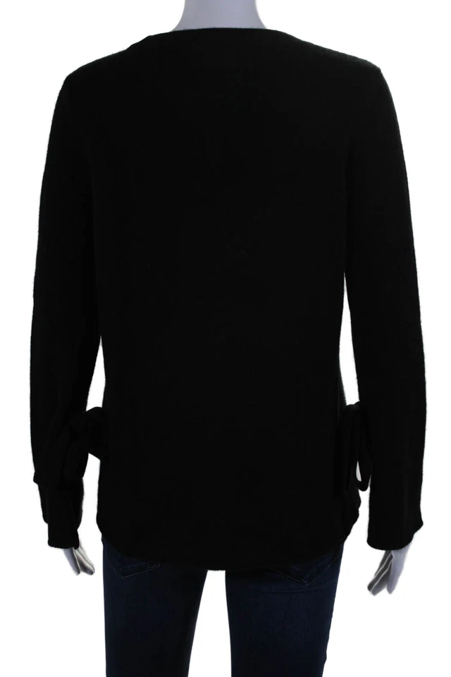 Blusa tejida manga larga cachemir negra talla S de C by Bloomingdales para mujer Foto 3 de 4