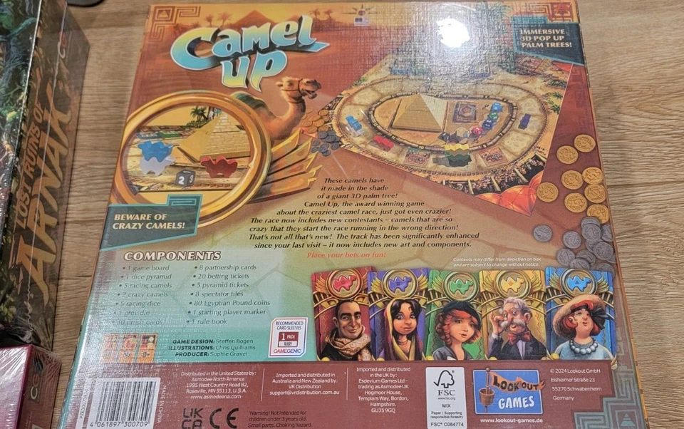 Lote de 5 juegos de mesa - Camel Up, Lost Ruins Of Arnak, Codenames B Aseged, Wild Fun Foto 3 de 4