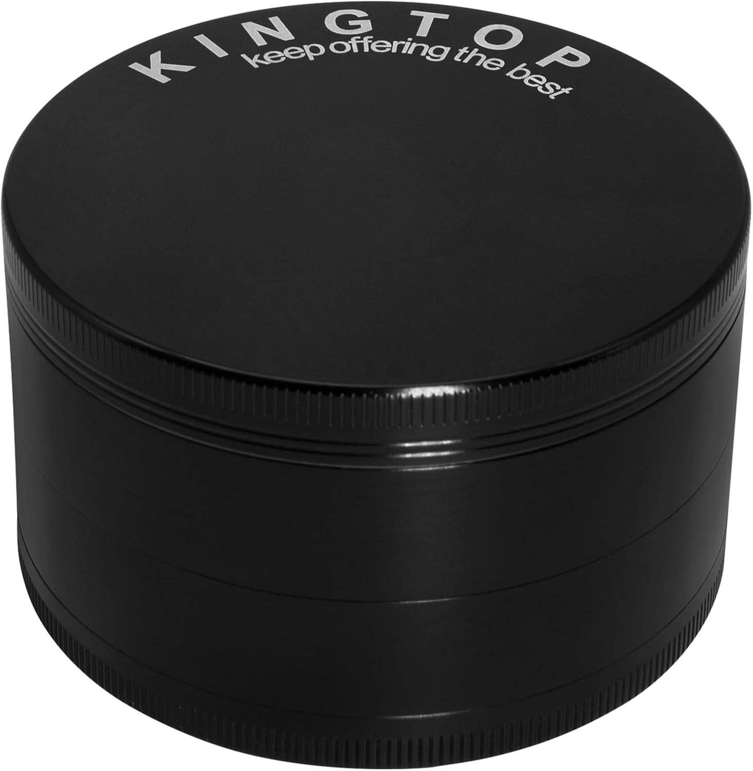 KINGTOP Grinder, Large 3" Spice Grinder (Midnight Black) Midnight Black