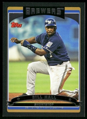 Bill Hall Milwaukee Brewers 2006 Topps Black #385 SN /55
