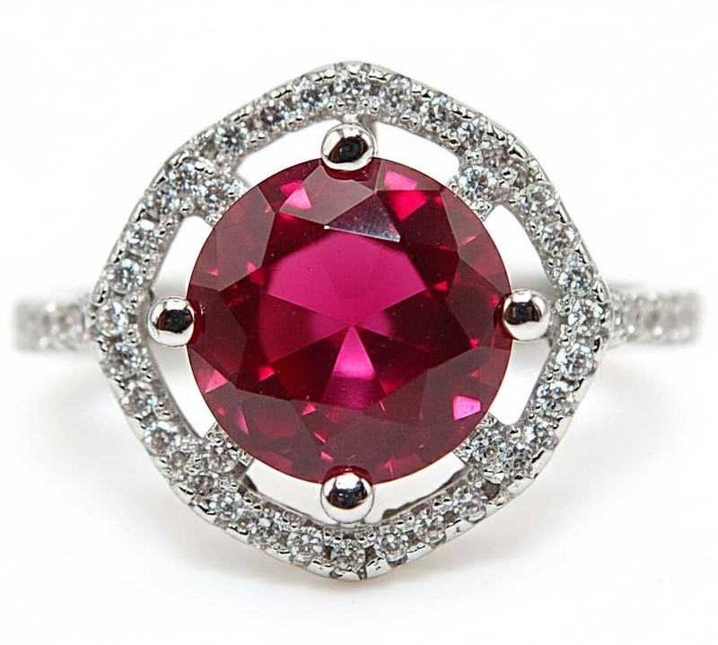 3CT Heat Treated Rubellite Tourmaline 925 Sterling Silver Ring Sz 6 MM3-5