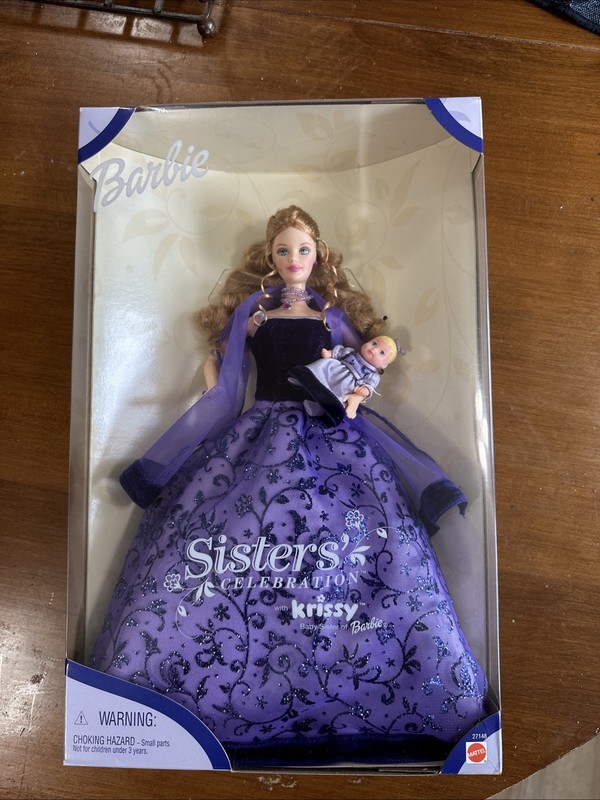 Sisters Celebration Barbie With Baby Sister Krissy Dolls 2000 Mattel # 27148