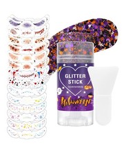 ONLYBETTER Orange Purple Black Kit Halloween Glitter Stick Freckles Tattoo