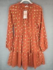 Kirundo Dress Womens Medium Ruffle Tiered Boho Midi Casual Flowy