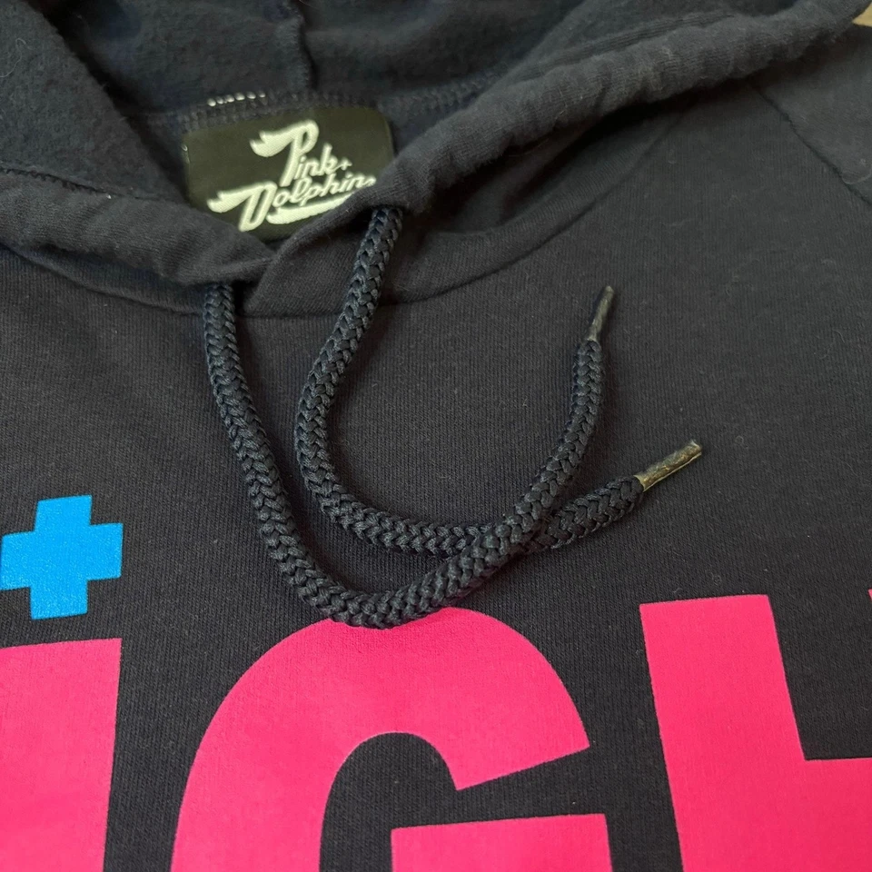 Sudadera con Capucha Pink Dolphin HIGH TIDES Para Hombre Talla GRANDE Azul 100% Algodón EE. UU. Foto 4 de 4