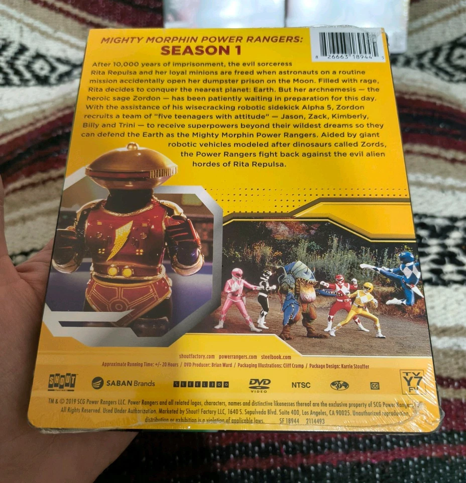 Mighty Morphin Power Rangers MMPR Season One 1 Two 2 Three 3 SteelBook DVD Set Foto 4 de 4