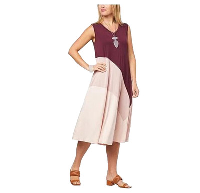 Wynne Layers Women Colorblocked Sleeveless Midi Dress Multi M