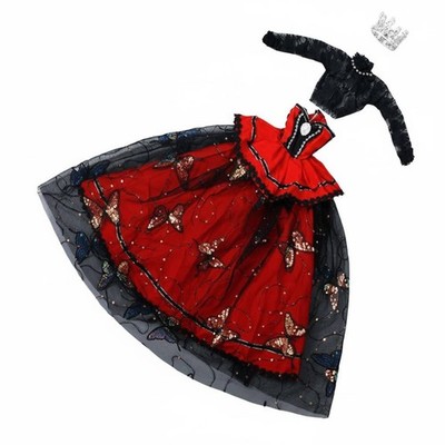 Damen Lolita Kleid Elegant Hof Stil BJD Puppenkleid für 1 3 Kugelgelenk Puppen