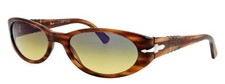 Vintage PERSOL PO 2701-S 472/3D 54mm Brown Striped Sunglasses Italy Excellent