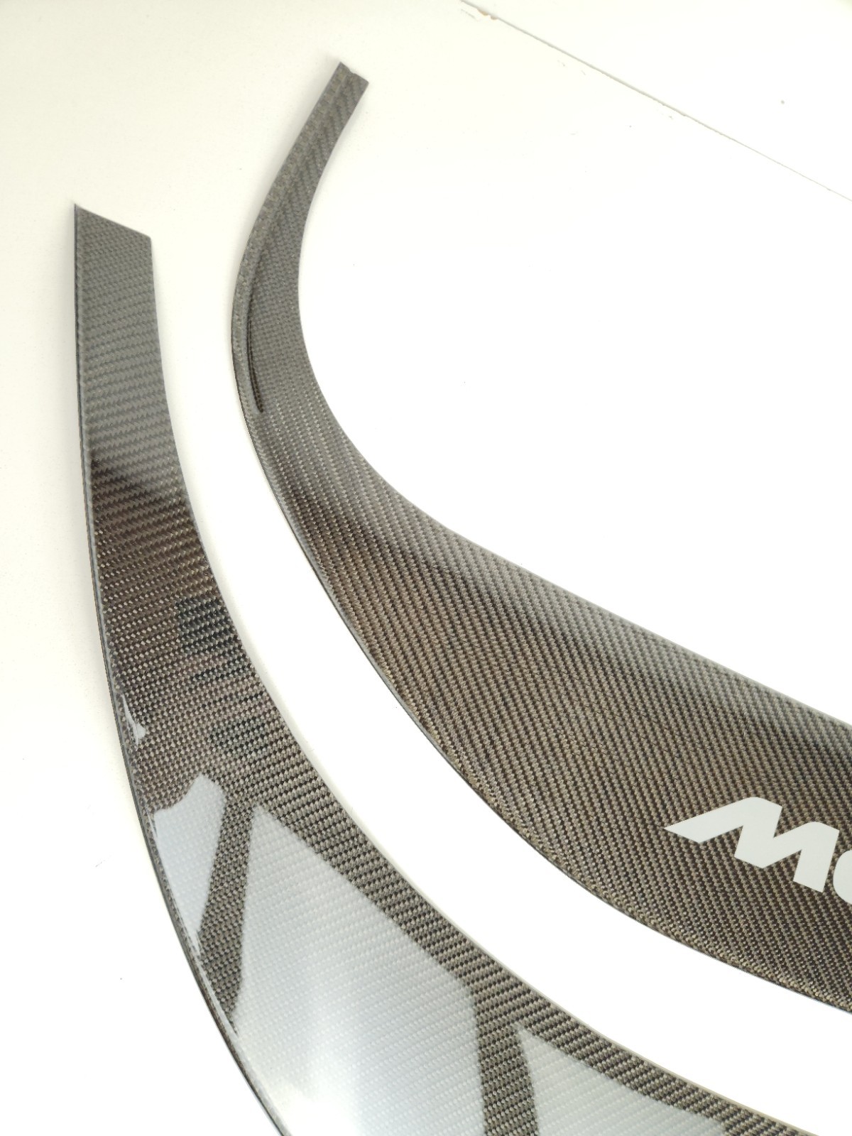 2012-2014 MCLAREN MP4-12C CARBON FIBER DOOR SCUFF PLATE TRIM COVER PANEL SET OEM