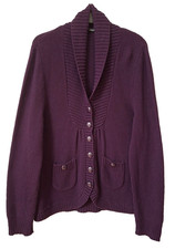 Strickjacke MONARI 60% Baumwolle Lila Gr. 44 ...
