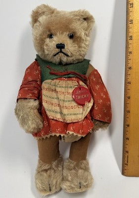 Schuco Bear TRICKY Antique Yes No 12  Made In US Zone Germany Mohair Jointed