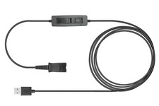 QD headset USB Adapter Cable with Plantronics QD Quick Disconnect Wired Hea...