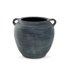 Meadie Traditional Indoor Terra Cotta Tabletop Vase with Handle and Wide Mout...