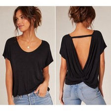 NWT Express One Eleven Womens Black Ribbed Tw...