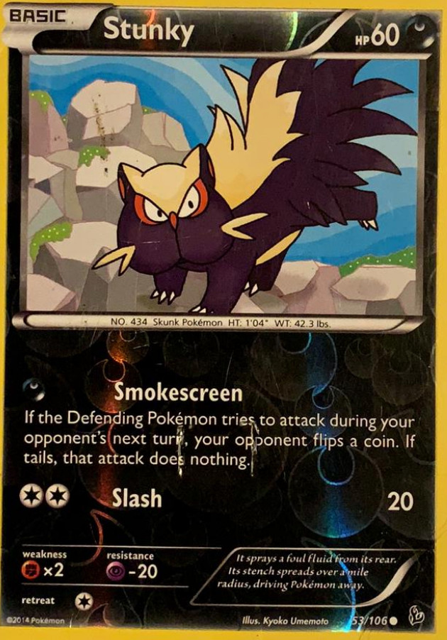 Stunky 53/106 | Mint/Near Mint | Reverse Holo | Pokemon Flashfire