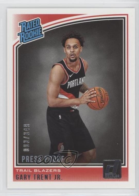 2018-19 Panini Donruss Rated Rookies Press Proof Silver 3/349 Gary Trent Jr 0ip8