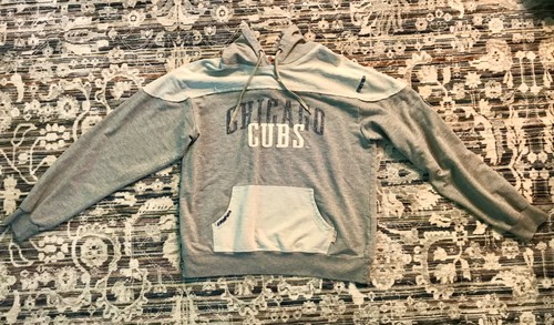 Veste rouge vintage Y2K Chicago Cubs pull over sweat à capuche homme grand #631 - Photo 2/12