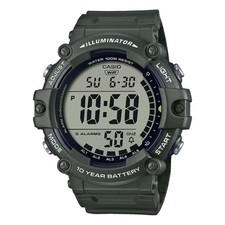 Casio AE1500WHX-3AV Men's Green Extra Long Resin Band Big Digital Watch