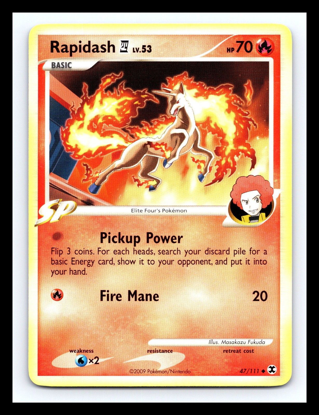 💥 Rapidash 47/111 2009 Rising Rivals Pokemon Card TCG Nintendo Non Holo