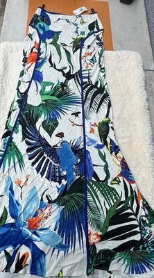 Roberto Cavalli Tropical Birds Butterfly Print Size 6 Brand New With Tags RARE