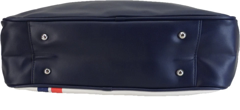 Lambretta Classic Retro White/Navy Messenger Bag - Image 3 of 4