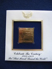 1999 Shot Heard Round The World Baseball Replica Gold Golden Cover Stamp