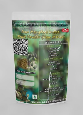 Raw Mangifera Indica Fruit Powder | Raw Mango Fruit Powder | 15g Pack