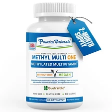 Vegan Methylated Multivitamin for Men and Women with Active Folate & Methyl B12