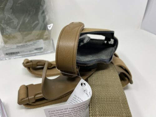 Safariland® 6004USN SLS RH Leg Rig Holster 1911 5" w Rail, Cordura® Coyote Brown - Picture 3 of 12