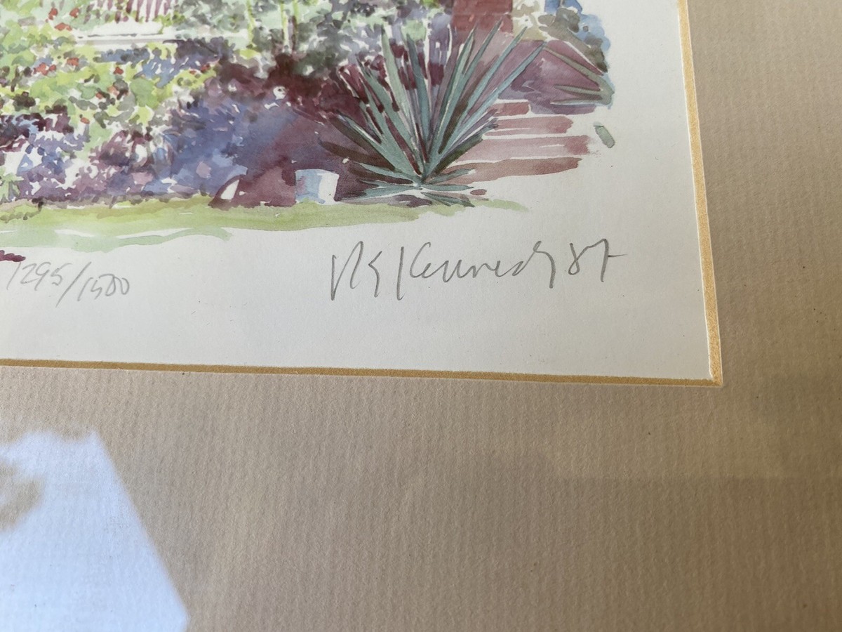 Robert E. Kennedy Curry Mansion ポスター Fine Art N.E. Kennedy Framed Lithograph Signed Curry Mansion