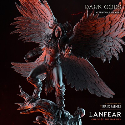 1x Lanfear Harpy Queen Dark Gods - Chaos Dämon Deamon DND Tabletop Dämonenprinz