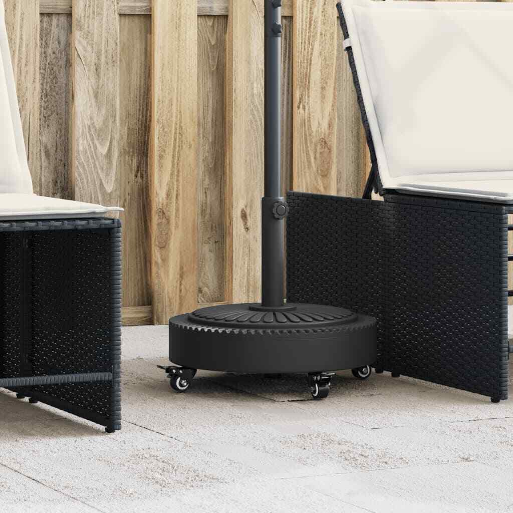 Base Per Ombrellone Con Ruote Per Pali Ø38/48 Mm 27 Kg Rotonda