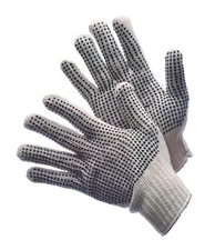 48 PAIRS STANDARD STRING KNIT W PVC DOTS ON BOTH SIDES WORK GLOVE - SIZE LADY(S)