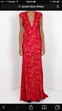 Women's Jovani Red Lace Dress Size 8 Custom Details