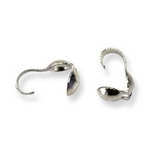 925 Sterling Silver CALOTTE CLAMSHELL - Bead Cap, End Tip, Knot Cover Finding