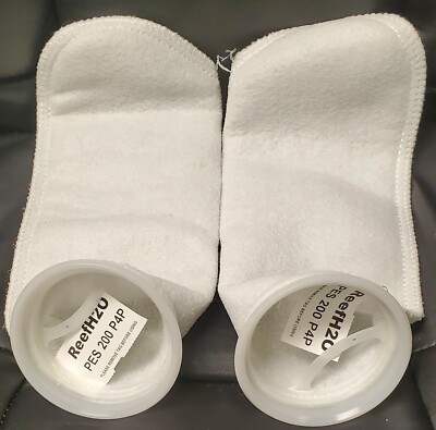 REEF H2O  4 x 14 inch Filter Socks 200 Micron for Aquarium Sumps  2 Pack Bulk  