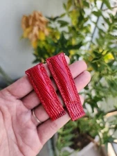 Size 20/16mm Red 100% Genuine Leather Skin Watch Strap Band-Quick Release