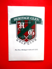 vtg - Golf Scorecard - HERITAGE GLEN GOLF CLUB gc - Paw Paw MI