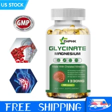 1330MG Magnesium Glycinate High Absorption,Improved Sleep,Stress,Anxiety Relief